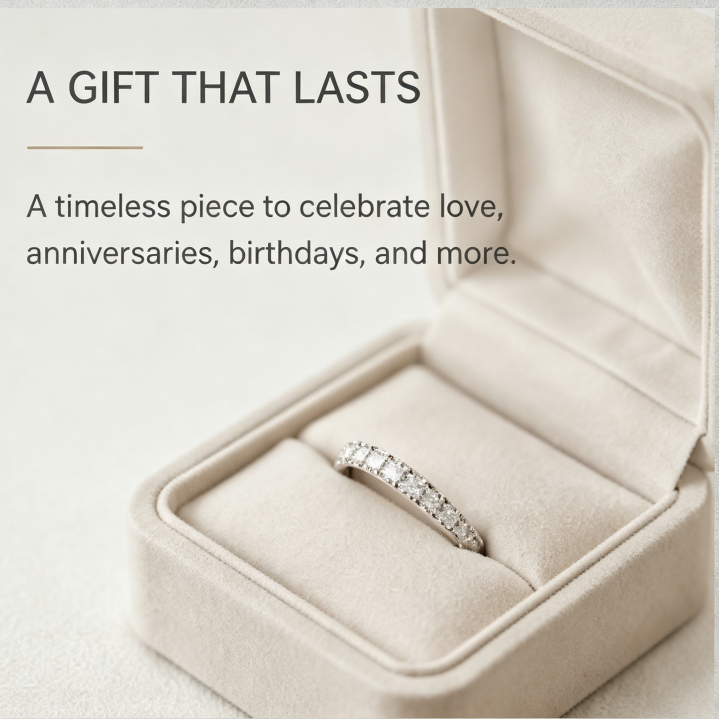 Princess Cut Half Eternity Band