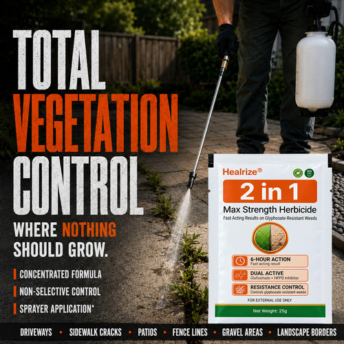 Healrize® 2 in 1 Max Power Herbicide（Kill Tough Weeds & Grass — Down to the Root）