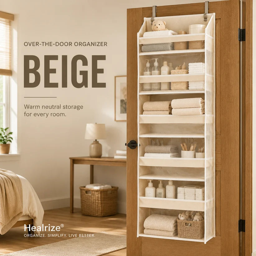 🌞 TODAY’S SPECIAL OFFER | Over the Door Organizer with Pockets for Bedroom, Bathroom, Nursery & Closet Storage 🌞