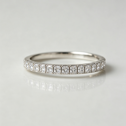 Princess Cut Half Eternity Band