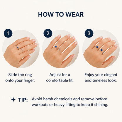 Oval Sapphire Three-Stone Ring – Classic Elegant Fine Jewelry