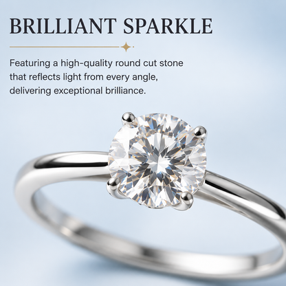 Classic 4-Prong Round Solitaire Ring