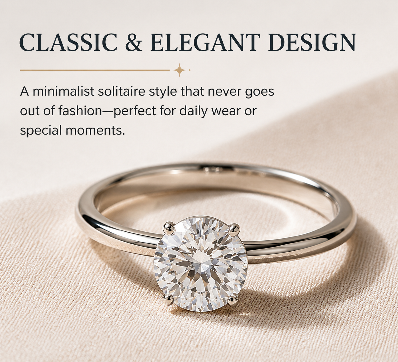 Classic 4-Prong Round Solitaire Ring
