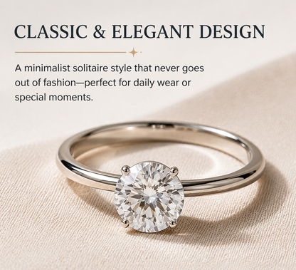 Classic 4-Prong Round Solitaire Ring