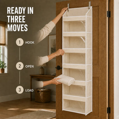 🌞 TODAY’S SPECIAL OFFER | Over the Door Organizer with Pockets for Bedroom, Bathroom, Nursery & Closet Storage 🌞