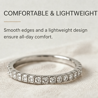 Princess Cut Half Eternity Band