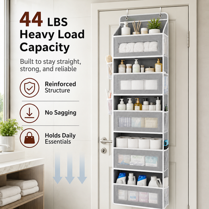 🚪 48% OFF Over The Door Organizer – 44LB Heavy Duty Multi-Pocket Storage Rack