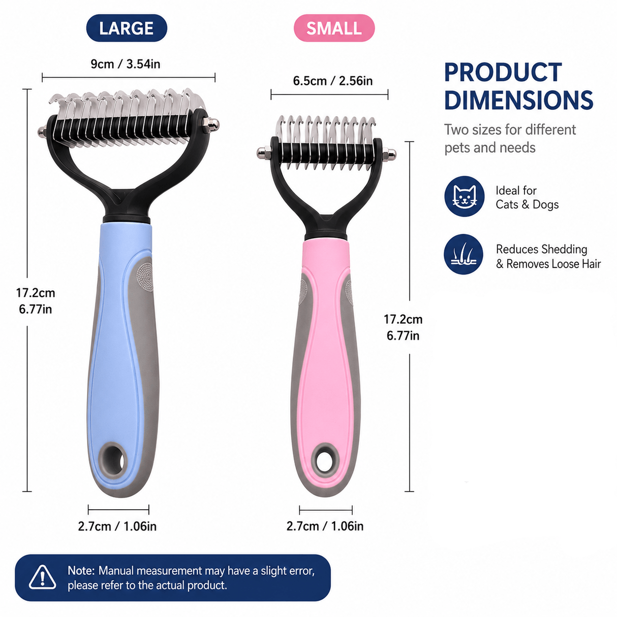 Doublel-Sided Pet Grooming Comb