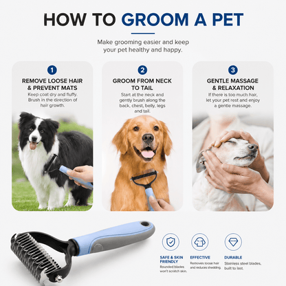 Doublel-Sided Pet Grooming Comb