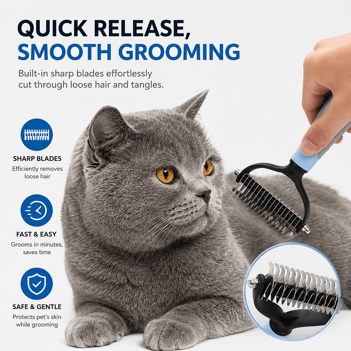 Doublel-Sided Pet Grooming Comb
