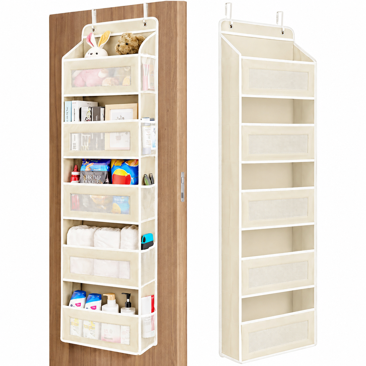 🚪 48% OFF Over The Door Organizer – 44LB Heavy Duty Multi-Pocket Storage Rack