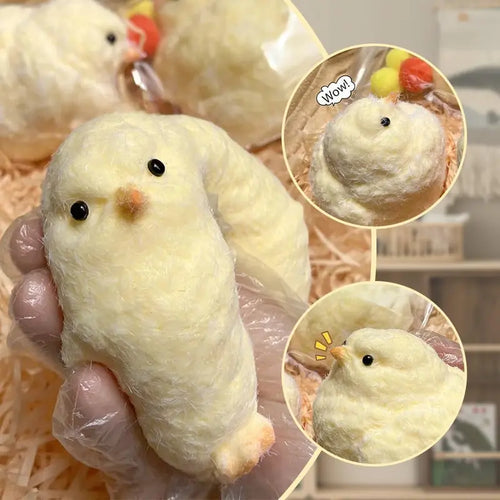 【Buy 3 Get 1 Free】Food-Grade Silicone Little Yellow Chicken Slow-Rising Animal Squishy Stress Relief Toy